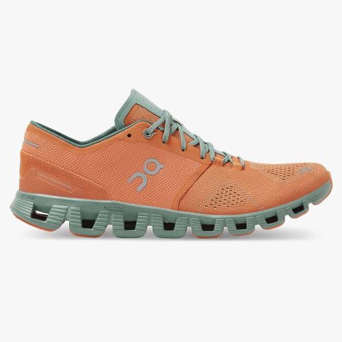 Men's On Running Cloud X Road Running Shoes Orange | ANG619TF