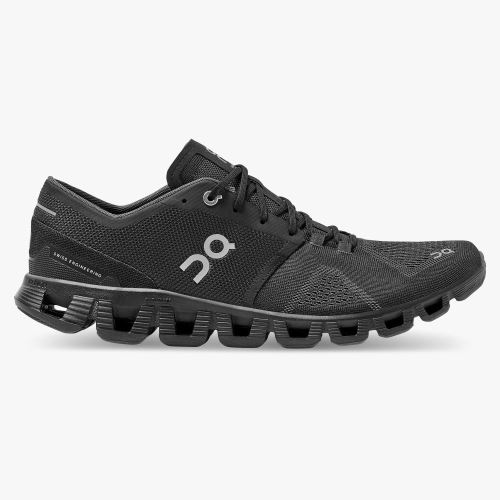 Men's On Running Cloud X Road Running Shoes Black | MTS2723HP