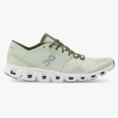 Men's On Running Cloud X Road Running Shoes Light Green | NGP3091LR