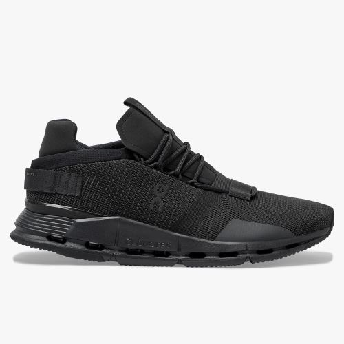 Men's On Running Cloudnova Trainers Black | WVW8928RF