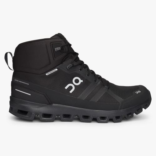 Men's On Running Cloudrock Hiking Shoes Black | REC8111NE