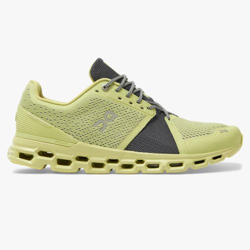 Men's On Running Cloudstratus Road Running Shoes Yellow | MPV3374SG