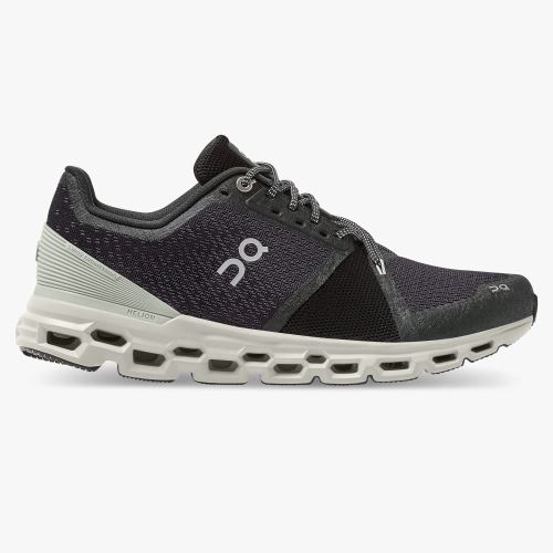 Men's On Running Cloudstratus Road Running Shoes Black | VLR2236AU