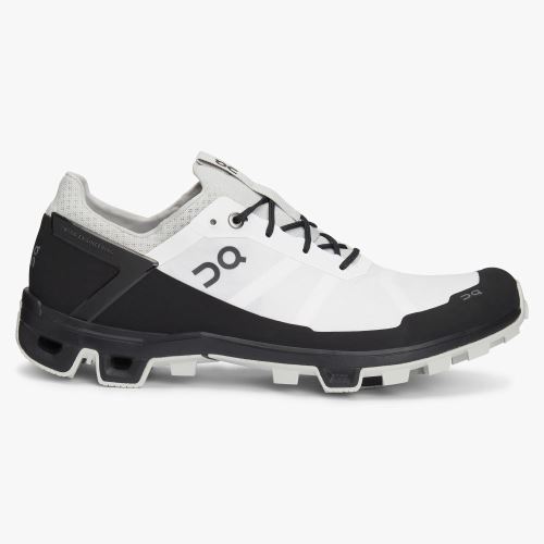 Men's On Running Cloudventure Trail Running Shoes White Black | GOH1343CO