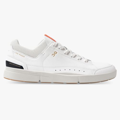 Men's On Running Roger Trainers White | OHS9260RQ