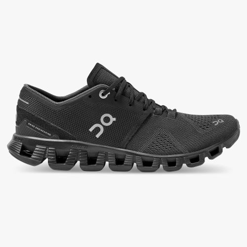 Women's On Running Cloud X Road Running Shoes Black | IXN1152RL