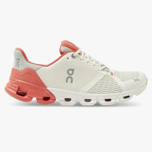 Women's On Running Cloudflyer Road Running Shoes White Coral | XDK5582XH