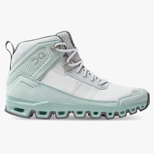 Women's On Running Cloudridge Hiking Shoes White Green | IQQ2598NS