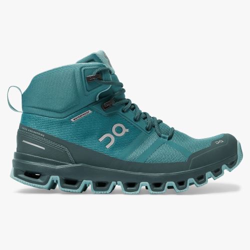 Women's On Running Cloudrock Hiking Shoes Turquoise | BIZ8988FM