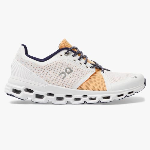 Women's On Running Cloudstratus Road Running Shoes White | OJX9686BD