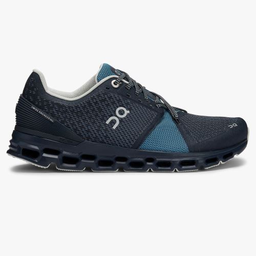 Women's On Running Cloudstratus Road Running Shoes Navy | UWR5850NK