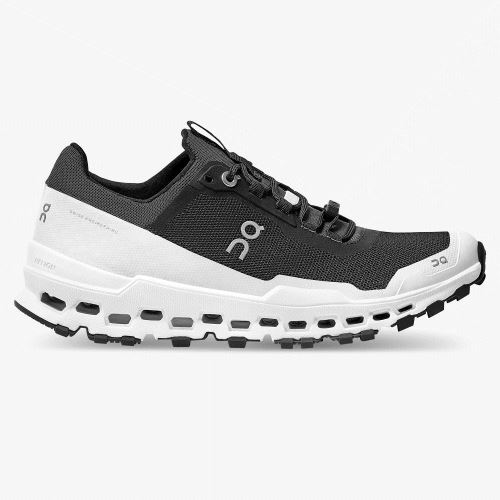 Women's On Running Cloudultra Trail Running Shoes Black White | NSN4914TF